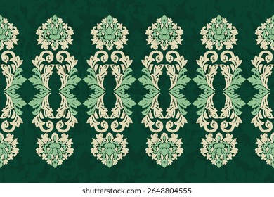 Saree Sarong Motifs Ikat floral paisley embroidery floral.ikat ethnic oriental pattern traditional.Ikat embroidery style abstract embroidery design for texture,fabric,clothing,wrapping,decoration