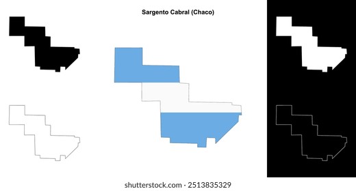 Sargento Cabral department (Chaco) conjunto de mapas esboço