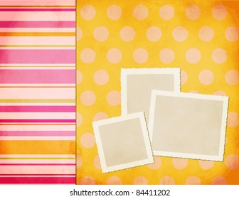 Sari Background - colorful vintage background with photo plates