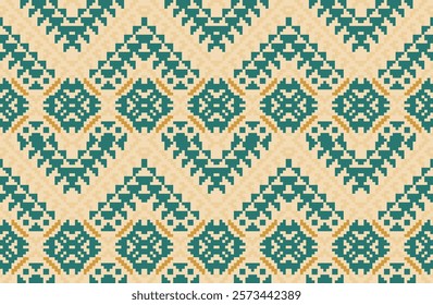 Sari Border Abstract Geometric Pattern Designfolk Embroidery, Aztec Geometric Ornament Print. Design for Carpet, Wallpaper, Clothing, Wrapping, Fabric