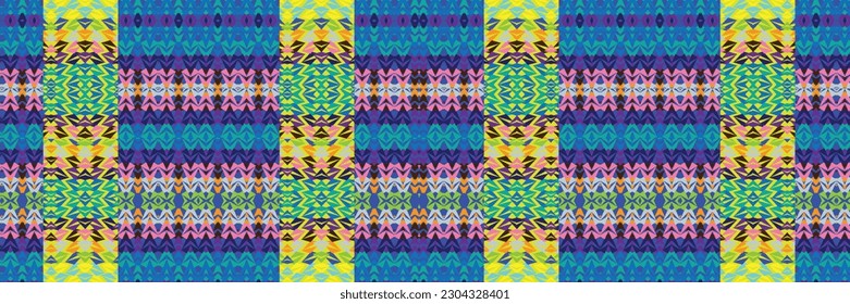 Sari indian seamless pattern. Tribal art border abstract print. Ethnic ornament. 
Repeating background texture. Fabric, cloth design