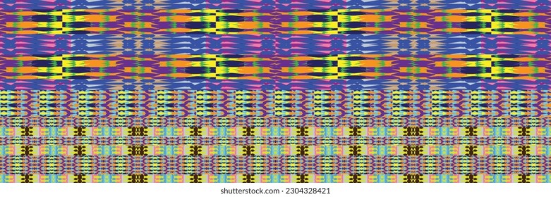 Sari indian seamless pattern. Tribal art border abstract print. Ethnic ornament. 
Repeating background texture. Fabric, cloth design