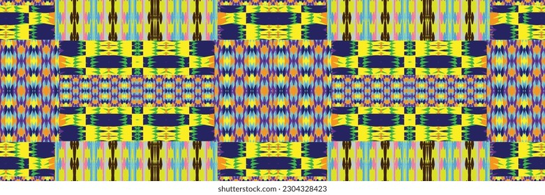 Sari indian seamless pattern. Tribal art border abstract print. Ethnic ornament. 
Repeating background texture. Fabric, cloth design