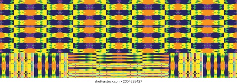 Sari indian seamless pattern. Tribal art border abstract print. Ethnic ornament. 
Repeating background texture. Fabric, cloth design