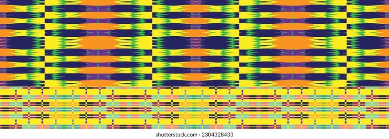 Sari indian seamless pattern. Tribal art border abstract print. Ethnic ornament. 
Repeating background texture. Fabric, cloth design