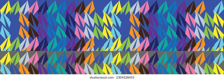 Sari indian seamless pattern. Tribal art border abstract print. Ethnic ornament. 
Repeating background texture. Fabric, cloth design