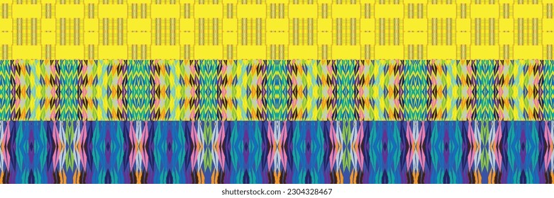 Sari indian seamless pattern. Tribal art border abstract print. Ethnic ornament. 
Repeating background texture. Fabric, cloth design