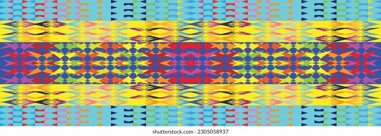 Sari indian seamless pattern. Tribal art border abstract print. Ethnic ornament. 
Repeating background texture. Fabric, cloth design
