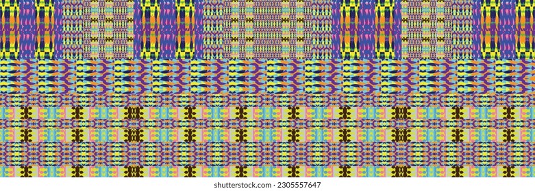 Sari indian seamless pattern. Tribal art border abstract print. Ethnic ornament. 
Repeating background texture. Fabric, cloth design