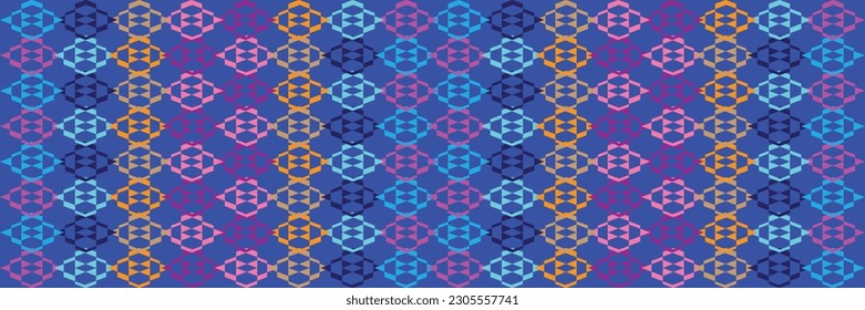 Patrón de zigzag étnico en colores retro, estilo azteca fondo vectorial sin costura