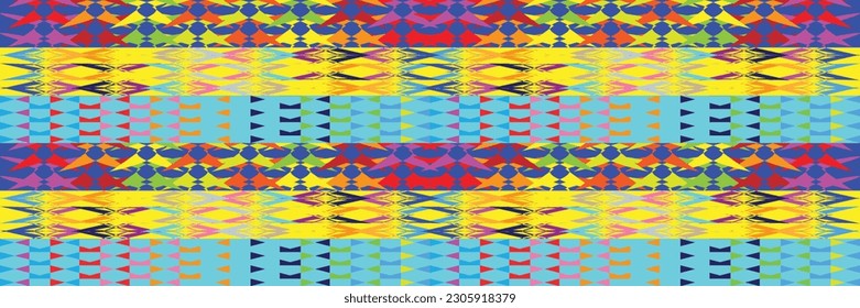 Sari indian seamless pattern. Tribal art border abstract print. Ethnic ornament. 
Repeating background texture. Fabric, cloth design