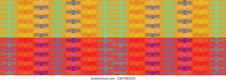 Sari indian seamless pattern. Tribal art border abstract print. Ethnic ornament. 
Repeating background texture. Fabric, cloth design