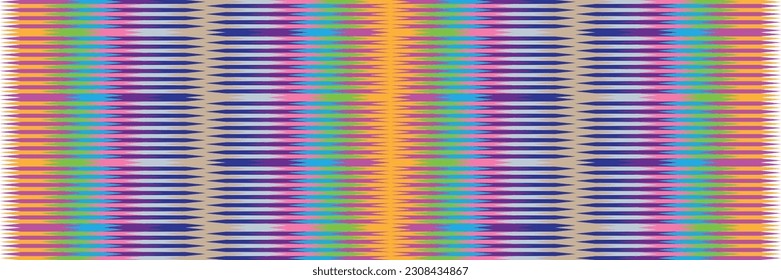 Sari indian seamless pattern. Tribal art border abstract print. Ethnic ornament. 
Repeating background texture. Fabric, cloth design