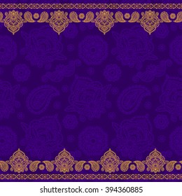 Sari indian nahtloses Muster. Abstrakter Ausdruck der Stammkunst. Ethnische Ornamente. Wiederholte Hintergrundtextur. Stoffe, Stoffdesign