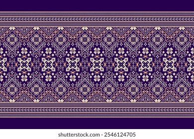 Sari pattern,geometric ethnic oriental pattern,geometric floral pattern on blue background,vector illustration,Aztec style,abstract background.design for texture,fabric,clothing,decoration,print,sari.