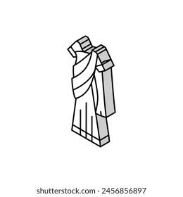 sari traditional clothing isometric icon vector. sari traditional clothing sign. isolated symbol illustration