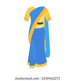 Ilustração do vetor Sari. Simples sari ícone emoji design