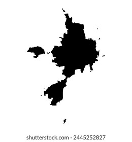 Sark map, part of the Bailiwick of Guernsey. Vector illustration.