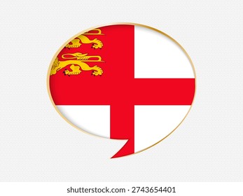 Sark in a Speech Bubble Design on Golden Frame. Dotted light gray background.