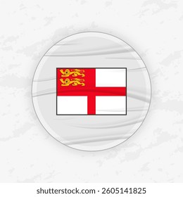 Sarkese Flag in a Circular Emblem Design, Abstract Round Sticker Illustration. This high-quality vector graphic is perfect for use in patriotic designs, international events, sport competitions.