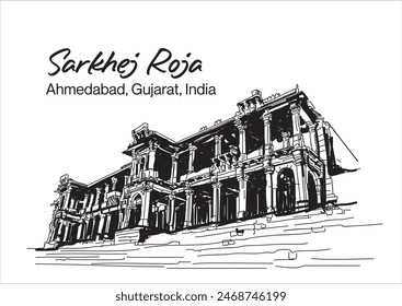 Sarkhej Roza is a mosque and tomb complex located in the village of Makarba, Ahmedabad in Gujarat state, India