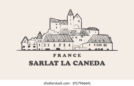 Sarlat La Caneda Skyline,france Landscape