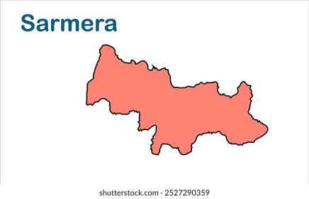 Mapa da subdivisão de Sarmera, Distrito de Nalanda, Estado de Bihar, República da Índia, Governo de Bihar, Território indiano, Índia Oriental, política, aldeia, turismo