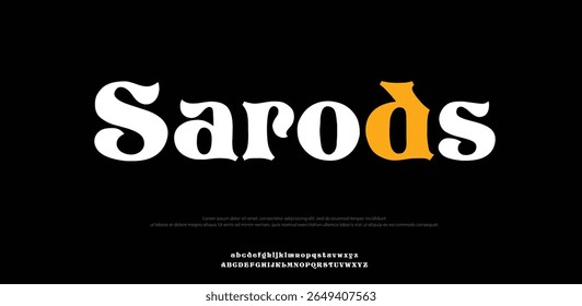 Sarods moderno criativo mínimo alfabeto pequeno letra logotipo design