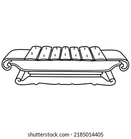 Saron (in black and white color), one of the element of gamelan, indonesian traditional musical music instrument. Metallophone. Isolated on white background. Black and white saron.