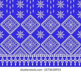 Sarong, beautiful and eye-catching patterns, seamless patterns, geometric, traditional ethnic, Thai patterns, fabric patterns for textiles, carpets, wallpaper, clothing, sarong, batik, wrapping