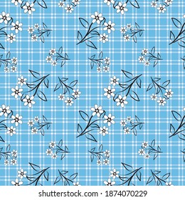 Sarong Motif con un patrón de cuadrícula. Patrón de gingham sin mar. Ilustraciones vectoriales. Textura de rhombus cuadrado para - manteles, mantas, mantas, manteles, camisas, textiles, vestidos, papel, afiches.