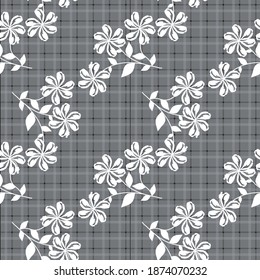 Sarong Motif with grid pattern. Seamless gingham Pattern. Vector illustrations. Texture from square rhombus for - tablecloths, blanket, plaid, cloths, shirts, textiles, dresses, paper, posters.