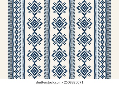 Sarong pattern.geometric ethnic oriental pattern on white background vector illustration.floral cross stitch pattern,Aztec style,abstract background.design for texture,fabric,clothing,decoration,print