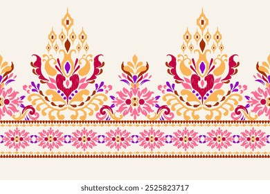 Ikat patrón Ilustración vectorial, Ikat fondo, Ikat floral 