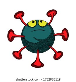 SARS-CoV-2. COVID-19 virus. Illustrations of the COVID-19 coronavirus concept.