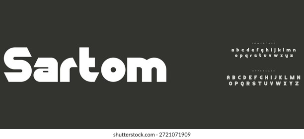 Sartom tipo único fonte elegante e conjunto de vetor do alfabeto de glamour