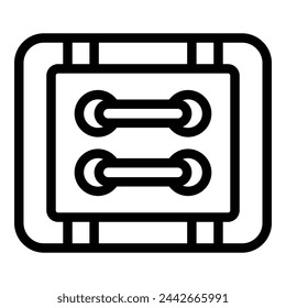 Sartorial button icon outline vector. Tailor hobby activity. Sewing plastic detail