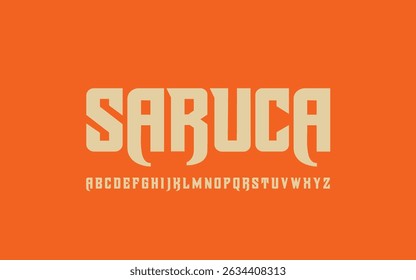 Saruca Bold Serif fuente de visualización para carteles y marcas