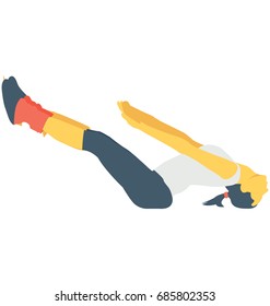 
Sarvangasana Color Vector Icon 

