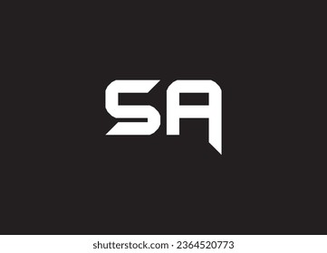 SA, S, A Abstrakte Buchstaben Logo-Monogramm