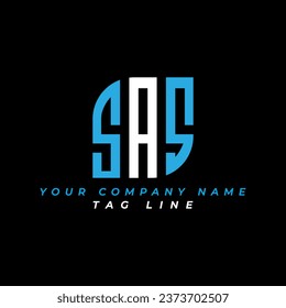 SAS letter logo creative design with vector graphic, Abc simple and modern logo design. Pro Vector