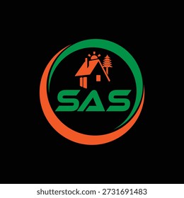 SAS letter logo design vector template