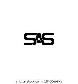 sas letter original monogram logo design