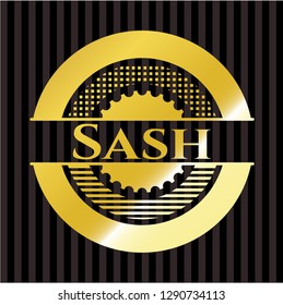 Sash gold badge or emblem