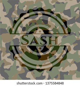 Sash on camo pattern