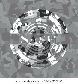 Sash on grey camo pattern