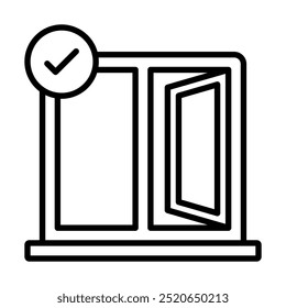 Sash Window icon line vector illustration