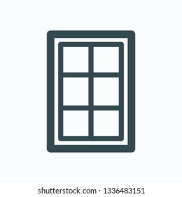 Sash Window Isolated Vector Icon