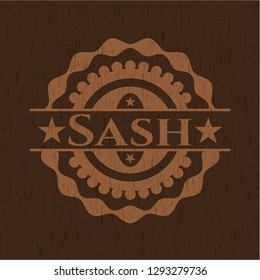 Sash wood icon or emblem