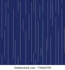 Sashiko. Abstract seamless texture. Kimono pattern. Classic japanese quilling. Geometric background. Needlework texture. Pattern fills. For decoration or printing on fabric.